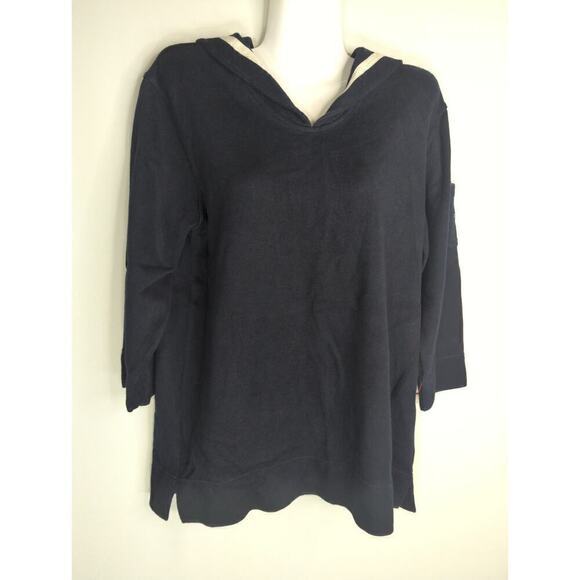 Lauren Ralph Lauren Women's V-Neck Half Sleeve Pullover Sweater Blue Size Small - Picture 1 of 6